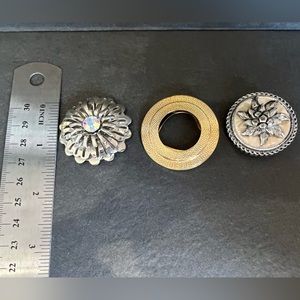 Set of 3 Vintage Brooches-Mother of Pearl